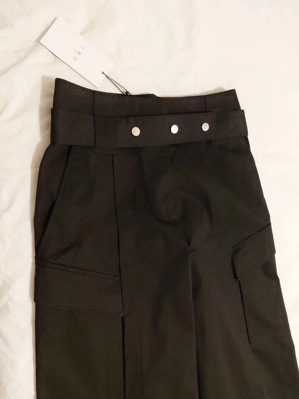 NWT IRO High waist wide leg pants Melania black Size 0